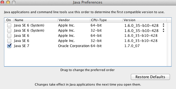 java 6 for the mac
